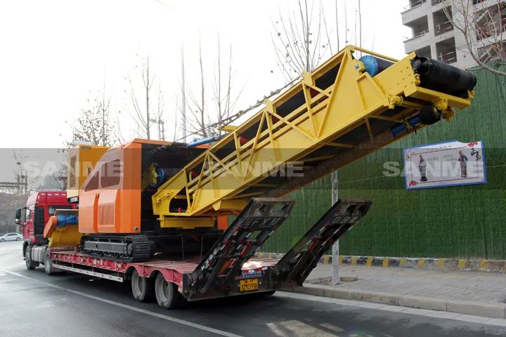 顛覆傳統(tǒng)裝車方式，山美履帶式取料機(jī)助您實現(xiàn)降本增效、節(jié)能減排！